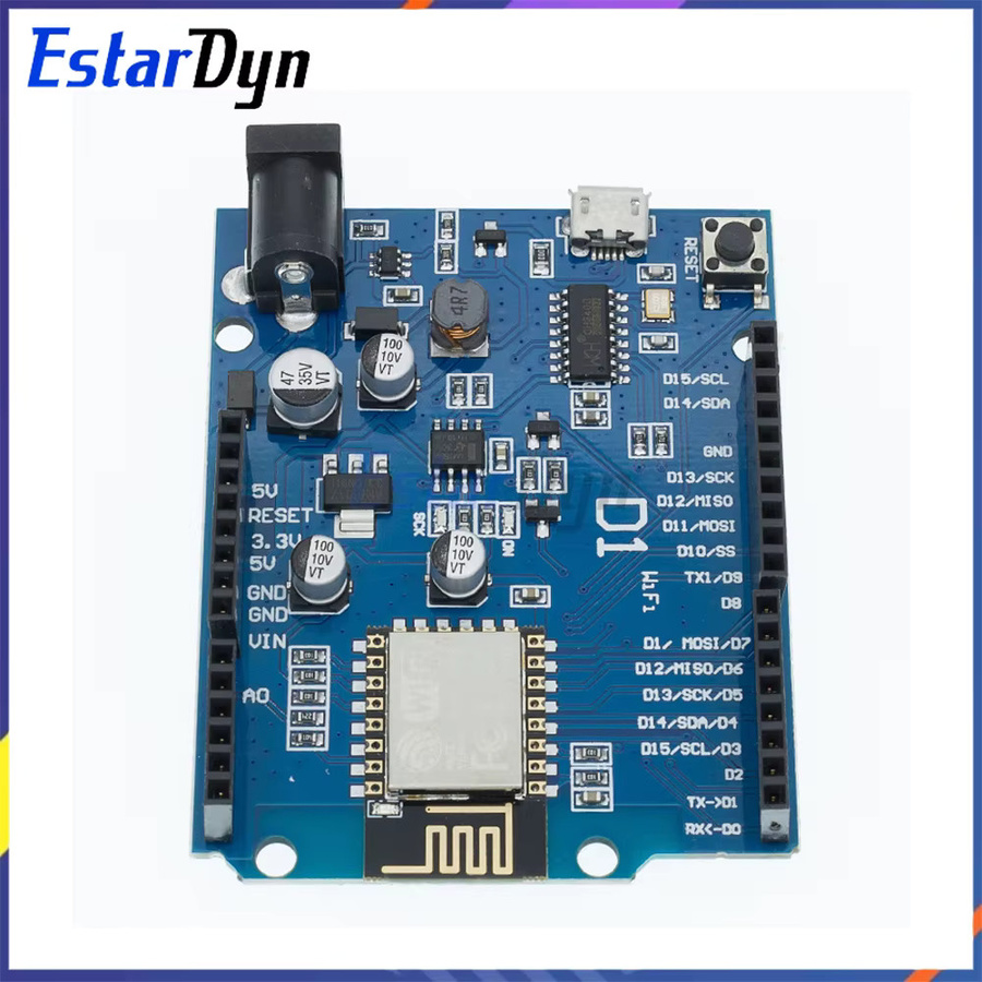 Estardyn ESP8266 ESP-12F ESP-12E WiFi-Board für WeMos D1 UNO R3, Blau, IoT Smart Home Entwicklung - Bild 2
