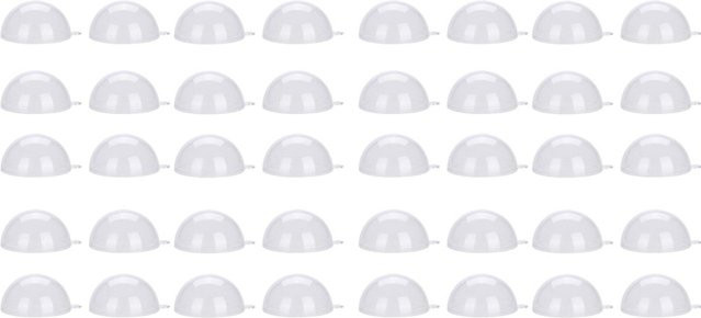 20er Set TOMTOP JMS Füllbare Kunststoff Kugeln Transparent für Hochzeit und Weihnachten, Durchmesser: 5 cm, Farbe: Weiß - Bild 1
