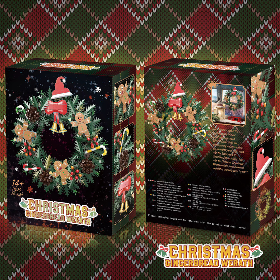 JAKI Weihnachtskranz-Bausteine-Sets, DIY-Modell-Montagespielzeug, ab 14 Jahren - Bild 2