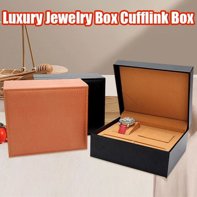 OAKCHARM Schmuck- und Manschettenknopfbox, Uhrenbox, Stiftbox-Kombination, 3-teilig, PU-Leder, Unisex - Bild 1