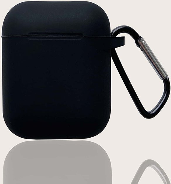 Weiche Silikonhülle für Apple AirPods 1. und 2. Generation in Schwarz und Lila - Bild 1