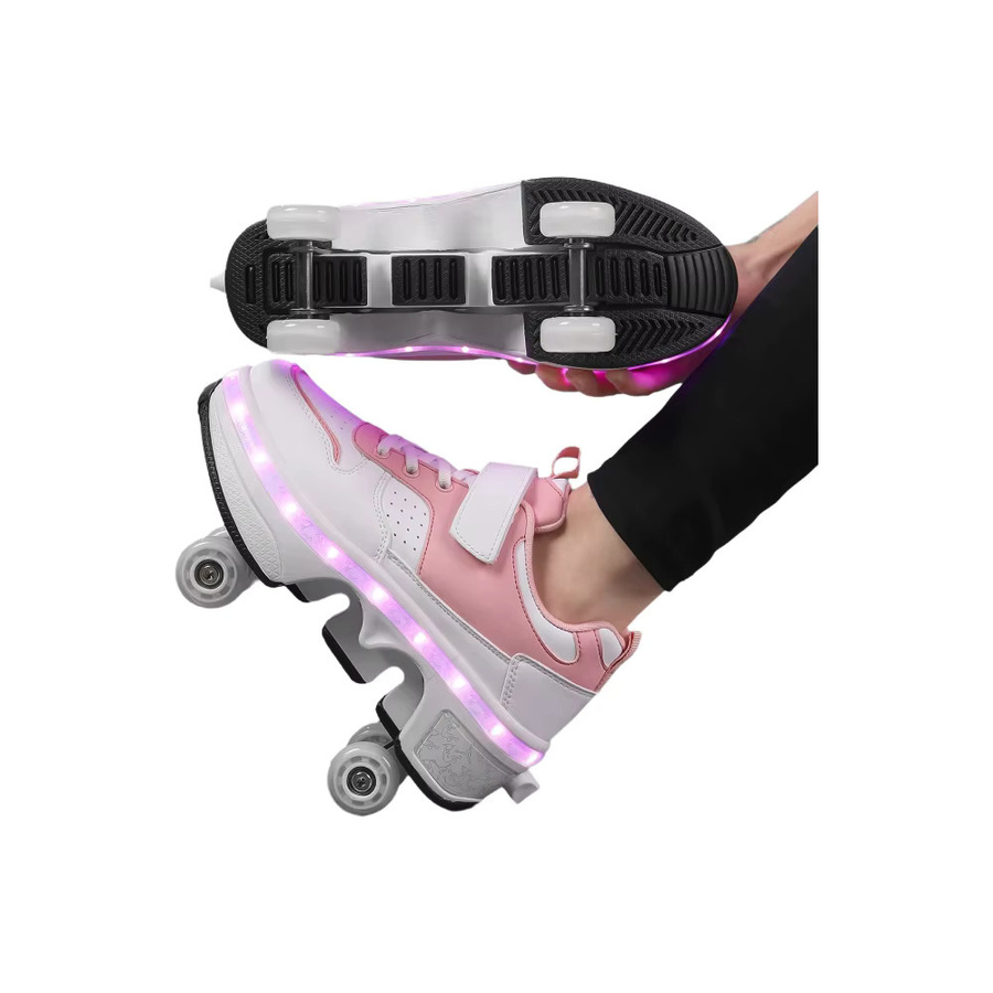 YAOSF Rollschuhe, mit vier Rädern, mit unsichtbaren LED-Lichtern - Bild 3
