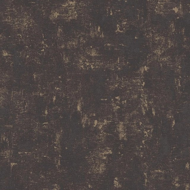 PROFHOME Spachtel Putz Tapete mit Struktur in Schwarz und Gold, Vlies Tapete mit abstraktem Glamour-Design, Breite: 0,53 m, Länge: 10,05 m - Bild 1