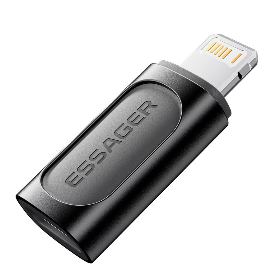 Essager PD 20W OTG-Adapter USB Typ C auf Lightning Konverter für iPhone und iPad, Schwarz - Bild 6