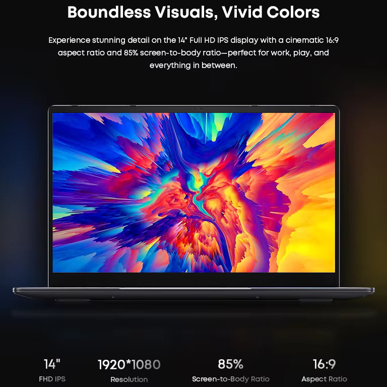 CHUWI CoreBook Laptop mit Intel i3 Prozessor, 8GB RAM, 256GB SSD und 14 Zoll Display, Windows 11 Notebook-PC - Bild 3