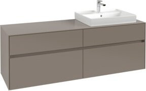 Villeroy & Boch Waschtischunterschrank Collaro in Volcano Black, WT rechts, B/T/H: 160 x 54,8 x 50 cm - Bild 1