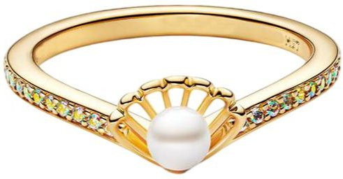 Ring 925 Silber, Herz, Zirkonia, Perle, Damen - Bild 1