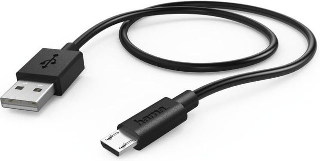Hama Micro-USB Lade- und Datenkabel USB-A auf Micro-USB, Schwarz, 0,6 m - Bild 1