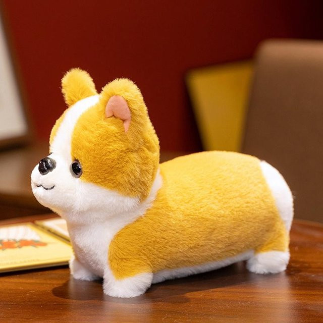 Dcero Corgi Plüsch, Dicker Hund, Plüsch / Textil, Braun - Bild 1