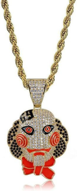 YIRAN Anhänger Kettensäge, Kupfer, Diamant, Zirkonia, Unisex - Bild 1