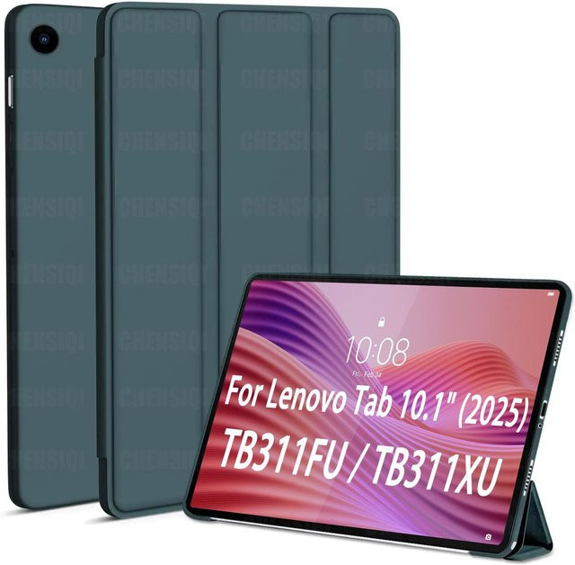 Lenovo Tablet-Schutzhülle für Tab 10.1 TB311FU / TB311XU, faltbare Abdeckung mit Auto-Sleep/Wake-Funktion, Dunkelgrün - Bild 1