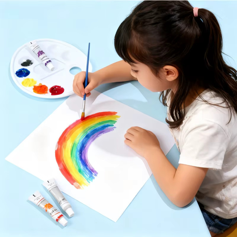 Wasserfestes Öl- und Acrylfarben-Set mit Malpinselpalette in Multicolour, 12 Farben, 12 ml pro Farbe - Bild 2