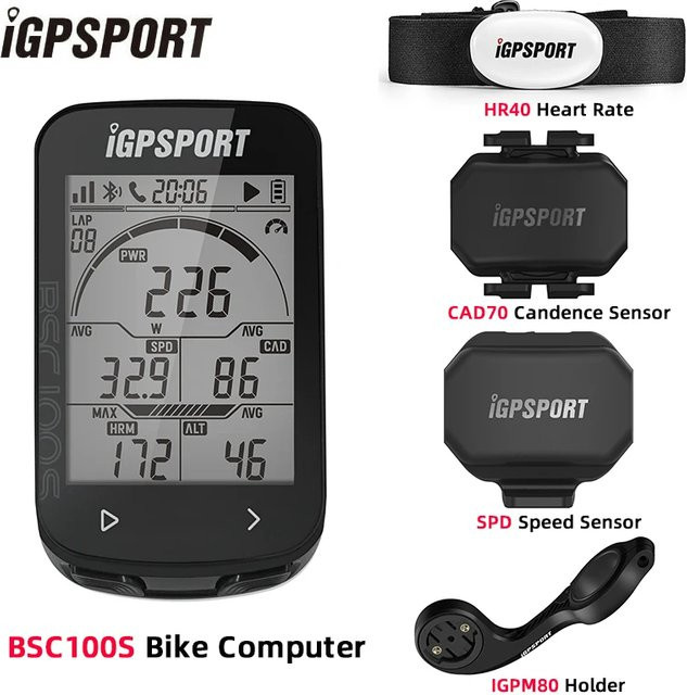 iGPSPORT BSC100S Fahrradcomputer mit 2,6 Zoll Display, GPS Navigation und Trittfrequenzsensor in Schwarz - Bild 1