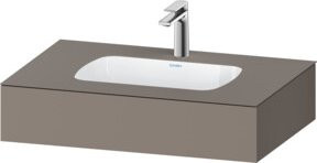 Duravit Einbauwaschtisch-Möbel-Set Qatego mit einem Ausschnitt und Überlauf, B/T/H: 80 x 55 x 17 cm - Bild 1