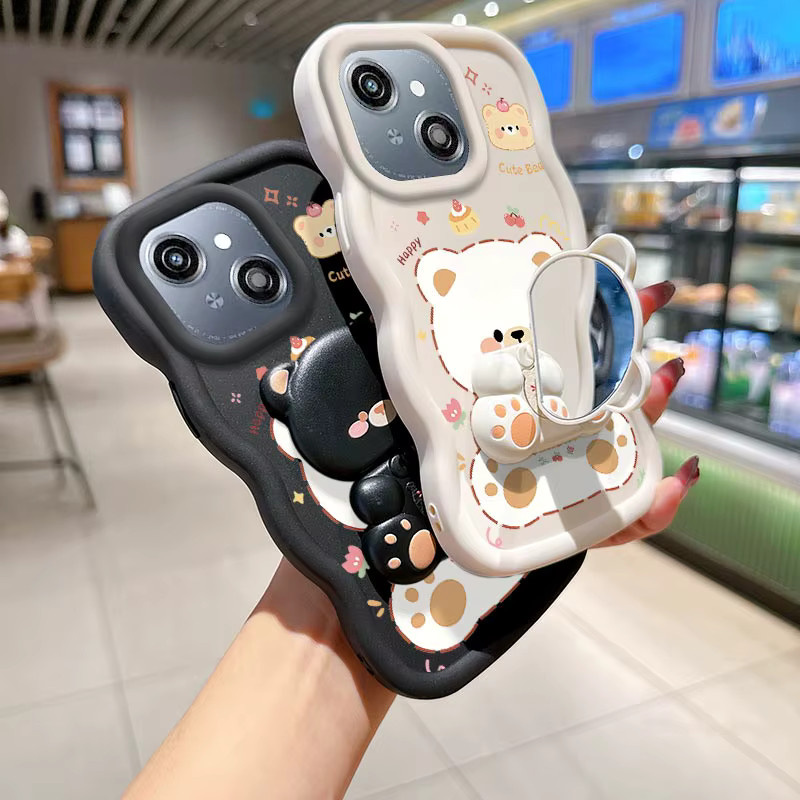 Naughty Cat Silikon-Handyhülle für Tecno Spark Go1, Spark Go1S, Spark 20 Pro und Pop9 in Schwarz - Bild 3