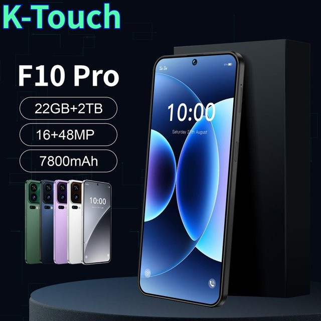 K-Touch F10 Pro Smartphone mit Android 15, 5G, 22GB RAM + 2TB Speicher, 7,3 Zoll HD Display, 7800mAh Akku und 48MP Kamera in Purple - Bild 1