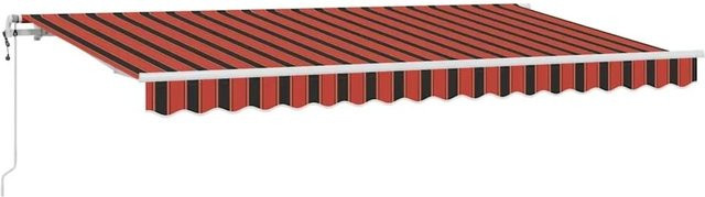 vidaXL Einziehbare Markise Orange mit Fernbedienung, Breite: 350 cm, Tiefe: 200 cm - Bild 1