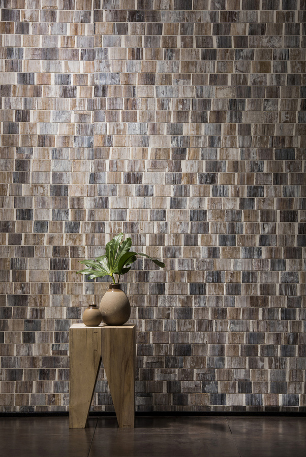 Omexco Tapete BOA1 Borneo BOA103 in Beige, Grau und Multicolour mit Natur- und Abstrakt-Motiv aus Vlies - Bild 1
