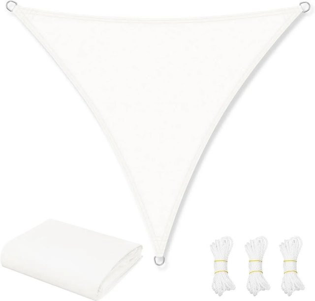 WOLTU Sonnensegel aus Polyester in Creme mit UV-Schutz, B/T/H: 5 x 5 x 5 m - Bild 1