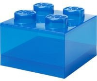 LEGO Storage Brick 4 Aufbewahrungsbox mit Deckel in Blau und Transparent mit Glitzer-Effekt - Bild 1