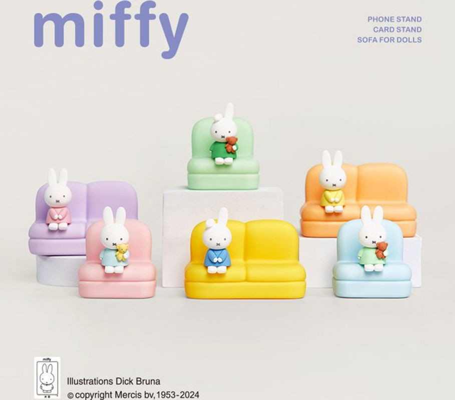 Miffy Cartoon Telefonständer Figur als dekoratives Ornament in Weiß aus Kunststoff - Bild 1