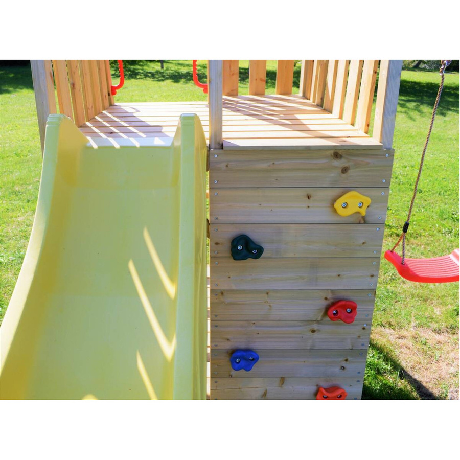 Wendi Toys Kletterspielturm Pelikan in Natur und Braun mit Gelb und Multicolour, B/H/T: 270 x 270 x 280 cm - Bild 3