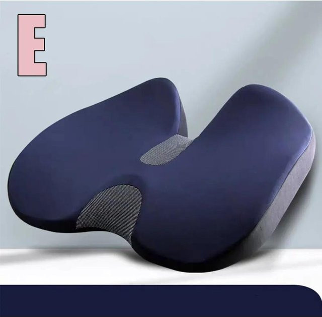 Orthopädisches Prostatakissen von Yiran Furniture aus Memory-Schaum zur Linderung von Steißbein-, Ischias- und Rückenschmerzen, rutschfestes Kissen für Stuhl und Autositz, B/T/H: 45 x 35 x 5 cm - Bild 1