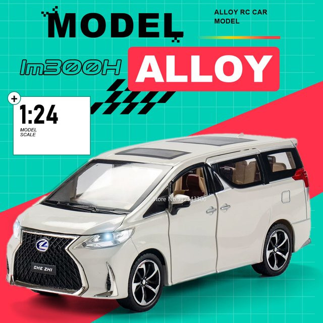 RMZ city LM300H LX600 Automodell-Spielzeug, 1:24, mit Licht und Sound, mit öffnenden Türen, Rückziehfunktion, Gummireifen - Bild 1