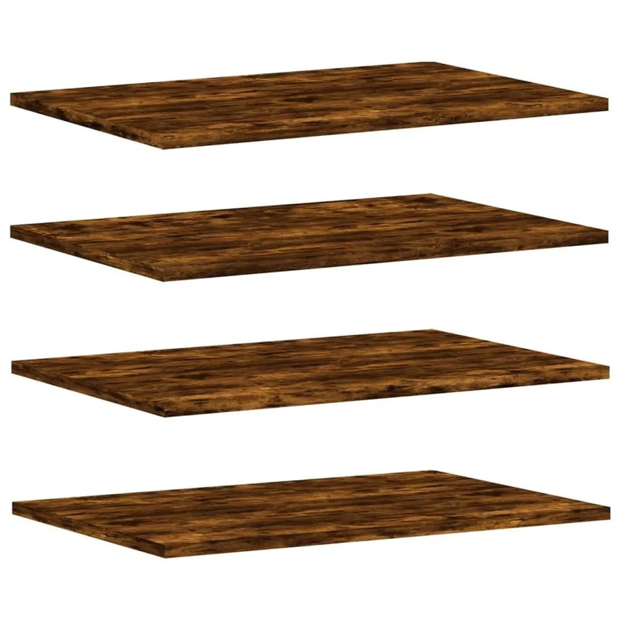 vidaXL Wandregale Set aus Holzwerkstoff in Räuchereiche, 4 Stück, B: 60 cm, T: 40 cm, H: 1,5 cm - Bild 2