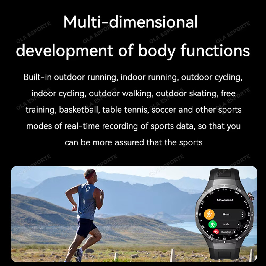 Ola Esporte Smartwatch für Damen und Herren in Silber mit HD-Display, Bluetooth-Anruffunktion und Gesundheitsüberwachung, kompatibel mit Android und iOS - Bild 3