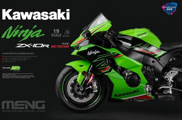 MENG Models Kawasaki Ninja ZX-10R KRT Edition, Fahrzeug, 1:9, Grün, ab 14 Jahren - Bild 1