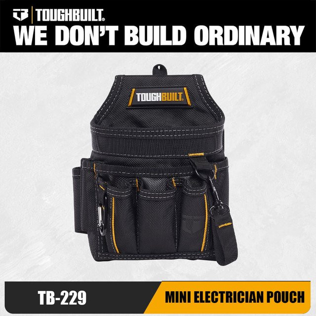 TOUGHBUILT Mini-Elektrikertasche Werkzeug-Organizer in Schwarz - Bild 1