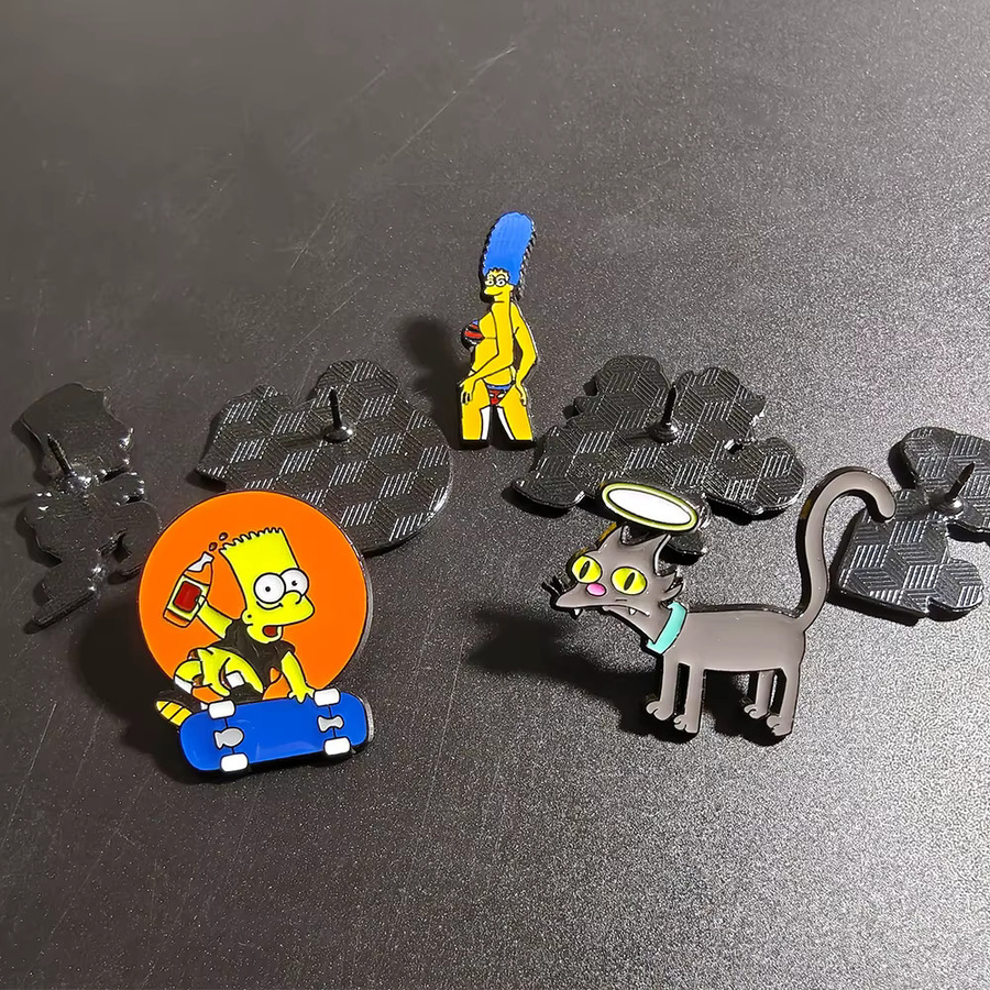 The Simpsons Broschen, Emaille-Pins, Bunt, 7 Stück - Bild 2
