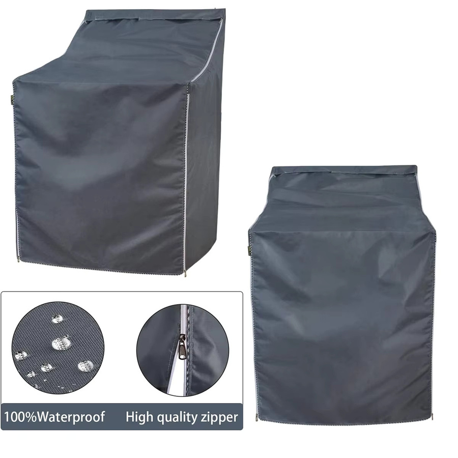 Waschmaschinen-Abdeckung für Toplader von MY·BAKERMAN mit Reißverschluss in Silber, B: 73,66 cm, T: 71,12 cm, H: 101,6 cm - Bild 3