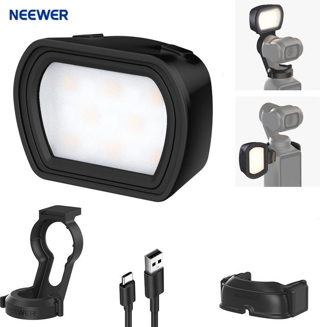 NEEWER Magnetisches Mini-LED-Fülllicht für DJI OSMO Pocket 3, wiederaufladbares Zusatzlicht für Vlog-Videoaufnahmen - Bild 1