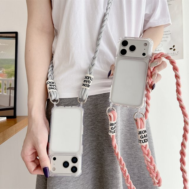 Transparente Crossbody-Handyhülle für Apple iPhone Modelle in Acryl-Hartschalen-Optik - Bild 1