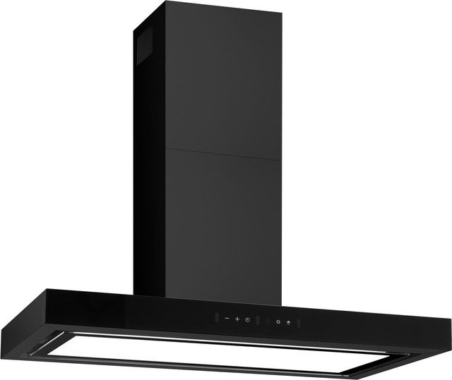 Amica Dunstabzugshaube KH 694 617 SM in Schwarz mit Abluft- und Umluftfunktion, LED-Display und Energieeffizienzklasse A+ - Bild 1