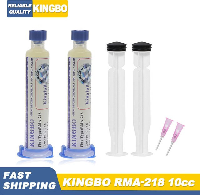 KINGBO RMA-218 Lotflussmittel transparent 10cc für Elektronikreparaturen und SMD BGA Lötarbeiten - Bild 1