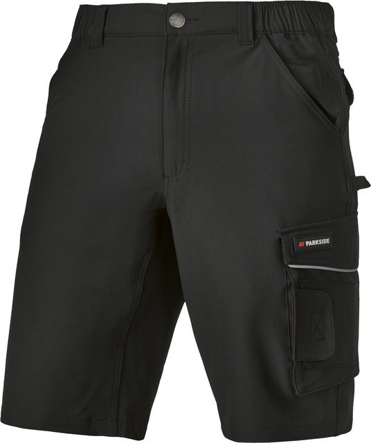 Parkside Herren Arbeitshose mit Reflexstreifen in Schwarz und Beige - Bild 1