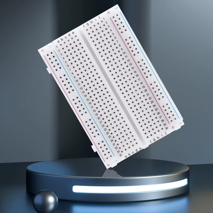 ALLOYSEED Lötfreies PCB-Steckbrett DIY-Set mit 400 Verbindungspunkten in Weiß - Bild 2
