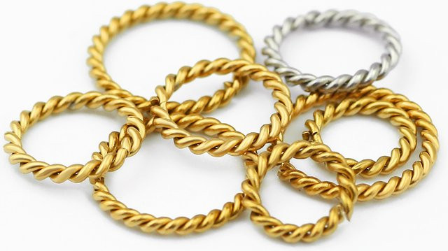 JHNBY Edelstahl-Drahtspulen, Gold/Stahlfarbe, 8-12mm, Unisex - Bild 1