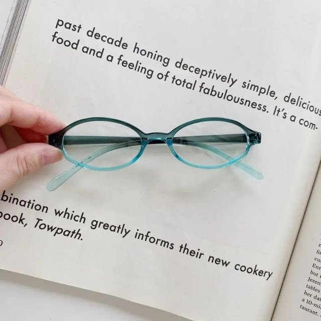 Yiran glasses Korrektionsbrille, Oval, Kunststoff, transparent, turquoise, Damen, Vollrand - Bild 1