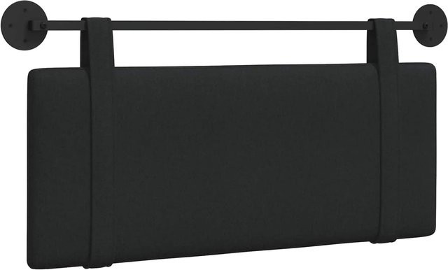 vidaXL Wandmontiertes Polsterpaneel in Schwarz, Stoff, B/H/T: 110 x 55 x 5 cm - Bild 1