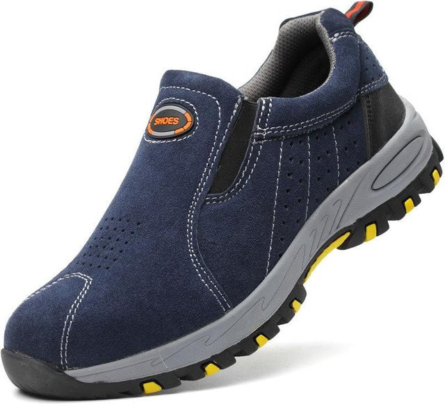 Sicherheitsarbeitsstiefel für Männer mit Stahlkappe in Schwarz, Größe 41 - Bild 1