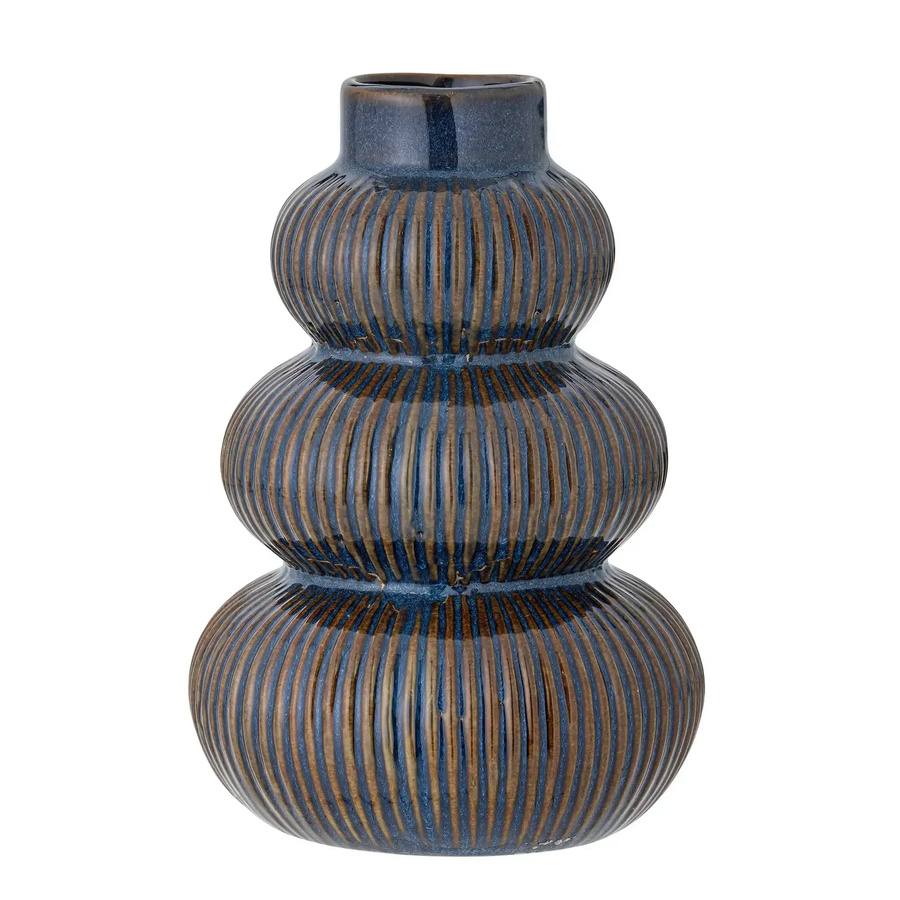 Bloomingville Keramikvase Myrtle in Blau, Höhe: 20 cm - Bild 1