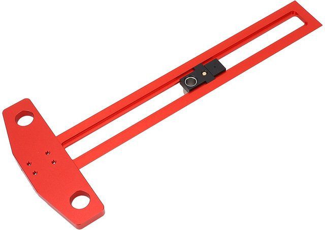 Koogeelife T-Winkel aus Aluminiumlegierung mit metrischer und Zoll-Skala in Rot, Breite: 30 cm - Bild 1