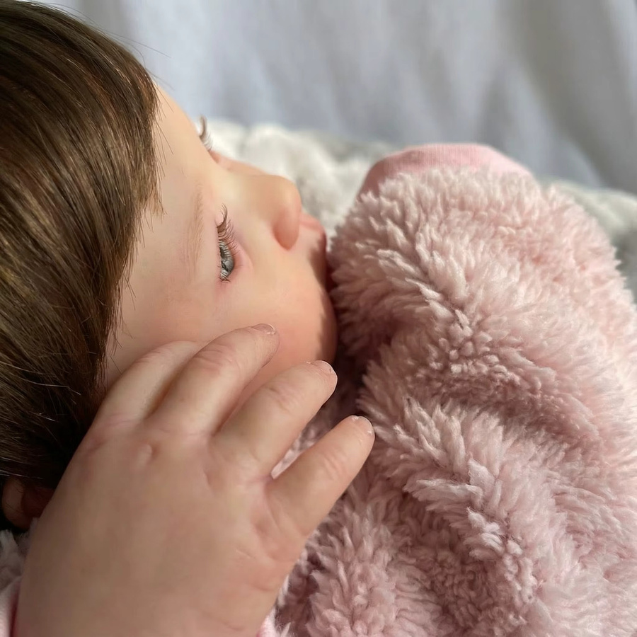 NPK Abigail 19-Zoll-Neugeborenenpuppe, Plüsch / Textil, Rosa / Pink - Bild 2