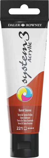 Daler-Rowney System 3 Acrylfarbe Siena Braun - Bild 1