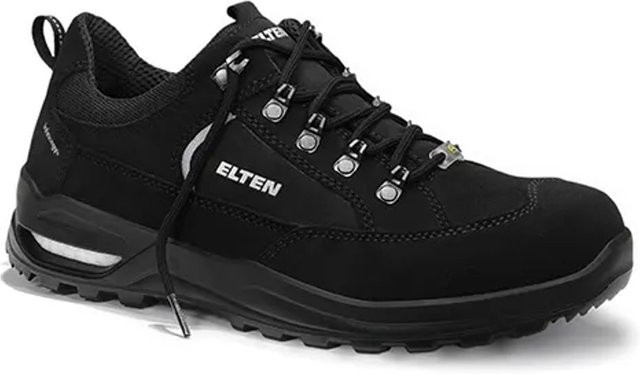 Elten Berufshalbschuh Ronan XXF Black Low ESD O2 aus Leder in Schwarz - Bild 1