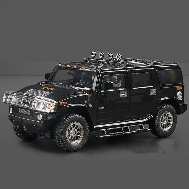 Linyi toy car Hummer H2 Highway 61 SUV, Modellauto, 1:18, Metall, mit Licht und Sound - Bild 1